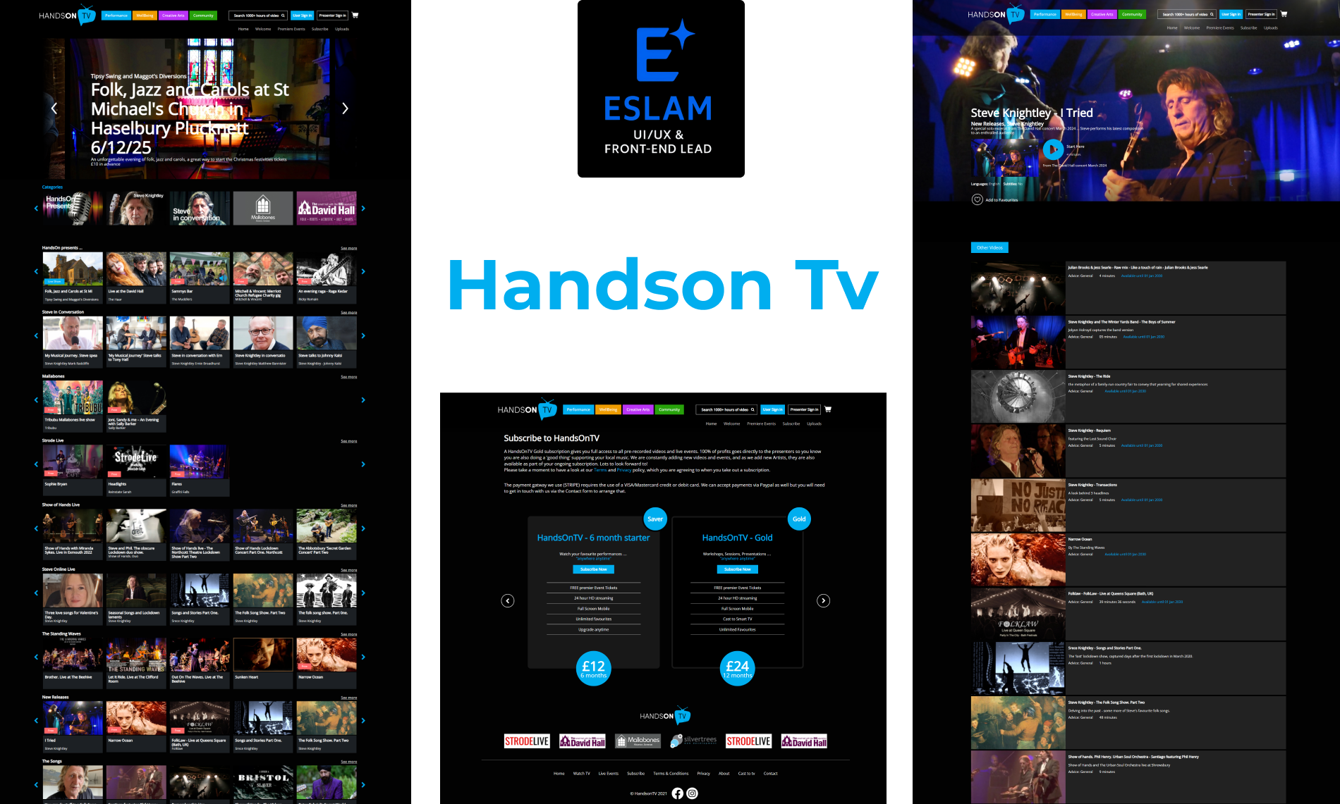 HandsOnTV entertainment site preview