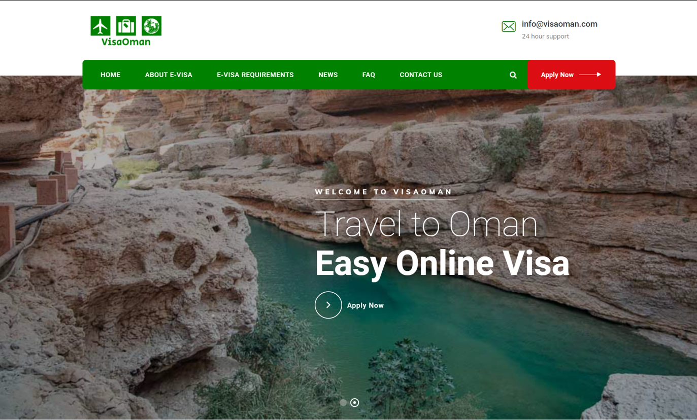 VisaOman travel site preview