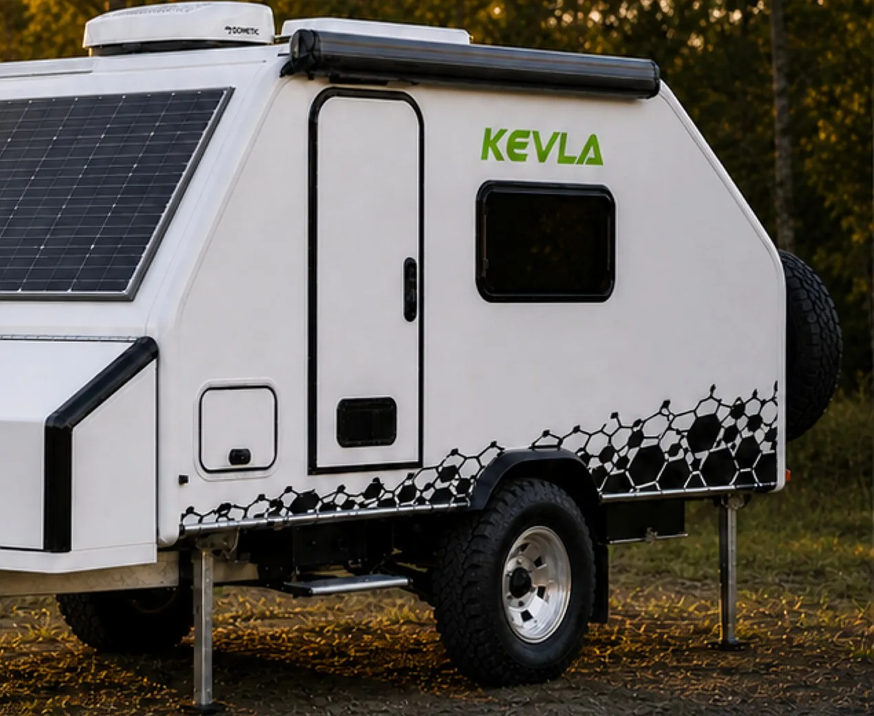 KEVLA CAMPA at dusk, ready to leave